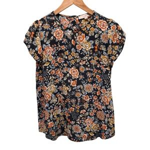 LOFT Short-Sleeve Floral Top